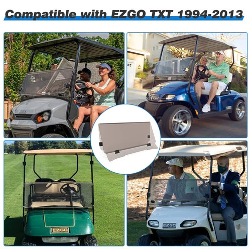 EZGO TXT Glof Cart Windshield for 1994-2013 & Tinted Foldable EZ GO Txt Golf Cart Accessories Windshield Parts