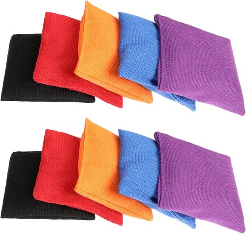 Bean Bags - 10 Pcs Nylon Tossing Bags for Cornhole Games | Perfect for Classroom & Backyard Fun