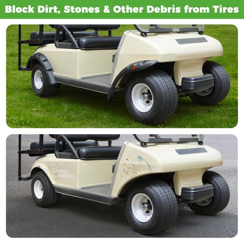 10L0L Golf Cart Front Rear Fender Flares for Club Car DS 1993-up with Factory Body Kit (Not Fit Modified Body), 4 PCS High Impact Golf Cart Wheel Flares