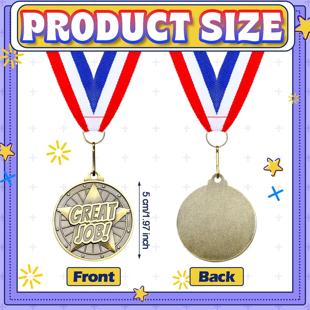 Quelay 30 Pcs 2'' Gold Medals for Awards,Winner Encourage Team Participation for Adults Trophy Award Prize Gift Competitions Graduation Party