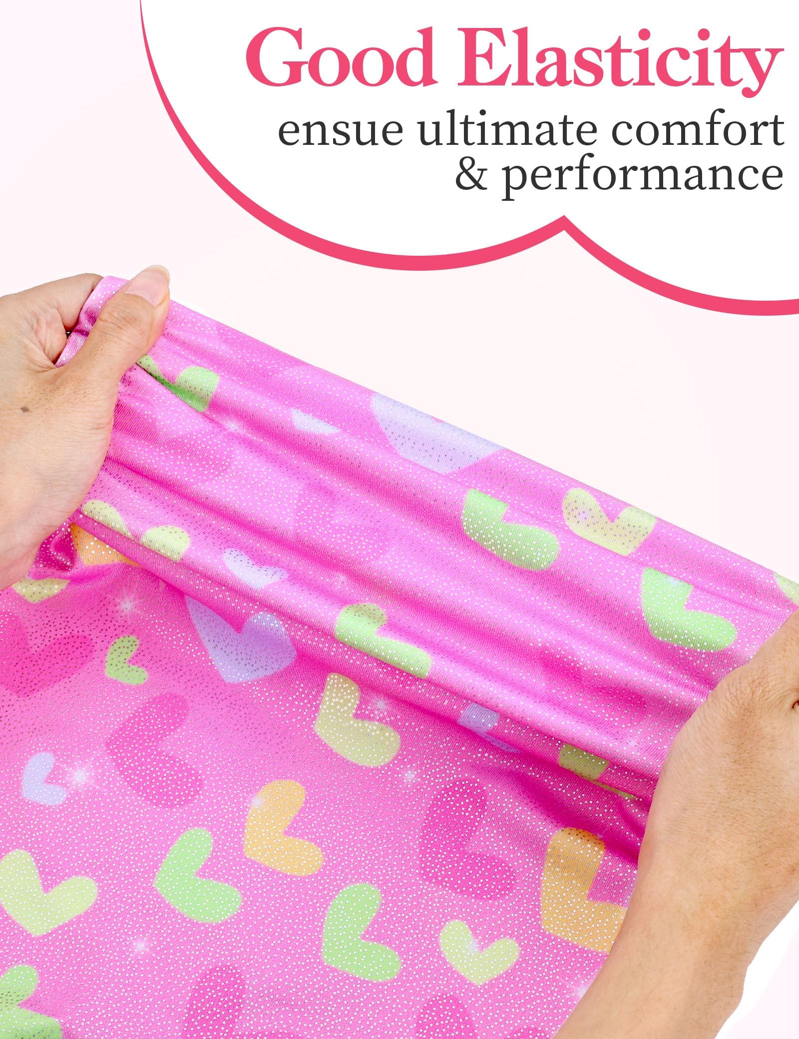 Tziharora Gymnastics Leotards for Girls Size 4-5t Shiny Pink 2 Pack Biketards Adorable Workout Bodysuits