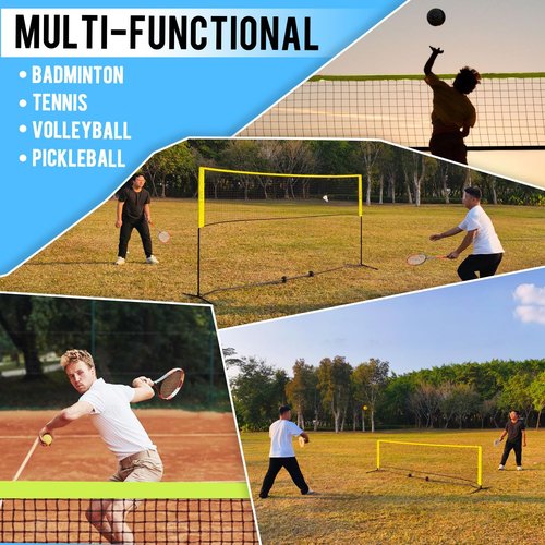 FDLS 10FT Portable Badminton Pickleball Net with Carry Bag for Indoor Outdoor, Height Adjustable| Easy Setup