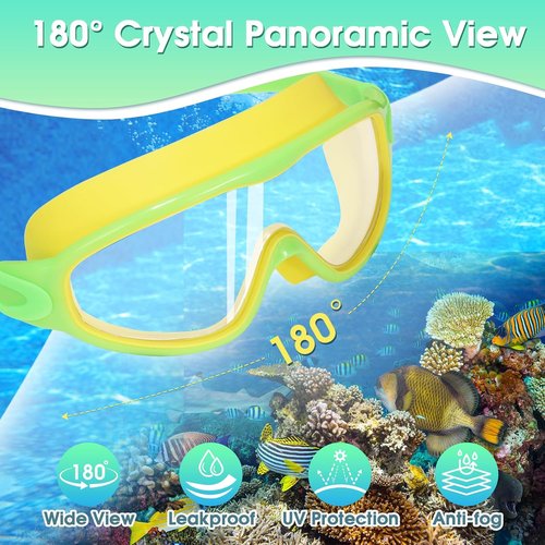 EverSport Kids Swimming Goggles - Anti-Fog Swim Goggles for Ages 3-15 | 2 Pack