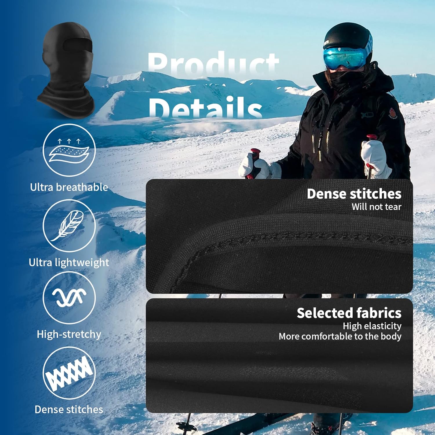 YESLIFE Balaclava Ski Mask - Winter Face Mask for Men & Women | Ideal for Skiing, Snowboarding & Motorcycling