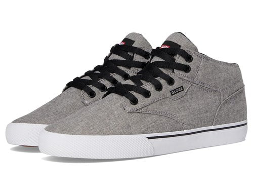 Globe Men's Motley Mid Skate Shoe, Grey Chambray, 8