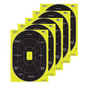 Allen Company EZ Aim Splash Reactive Paper Shooting Targets, Handgun Trainer, 12" W x 18" H, 8-Pack, Black/Chartreuse