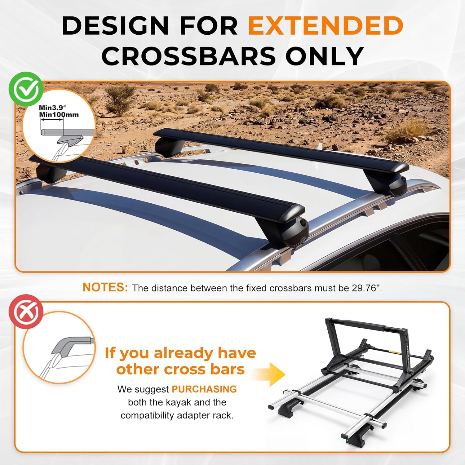 TOOENJOY Heavy-Duty Kayak Lift Assist Roof Rack - 100 LBS Capacity Canoe Loader for Easy Elevation