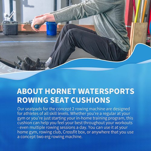 Rowing Machine Seat Cushion Designed for Concept 2 Rower, Hydrow and Waterrower and More - Anti Slip Surface of The Rowers Pad Increases Comfort and Stability