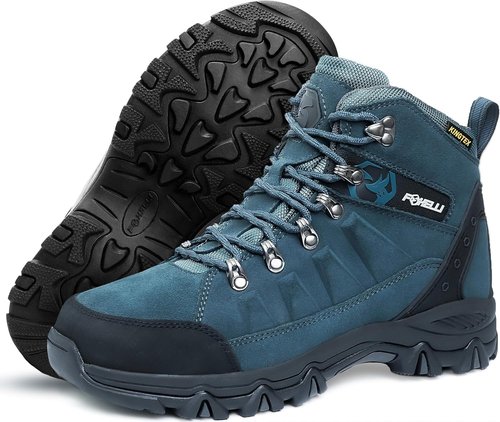 Foxelli Women's Hiking Boots - Waterproof Suede Leather for All-Day Comfort & Grip | Lightweight Design