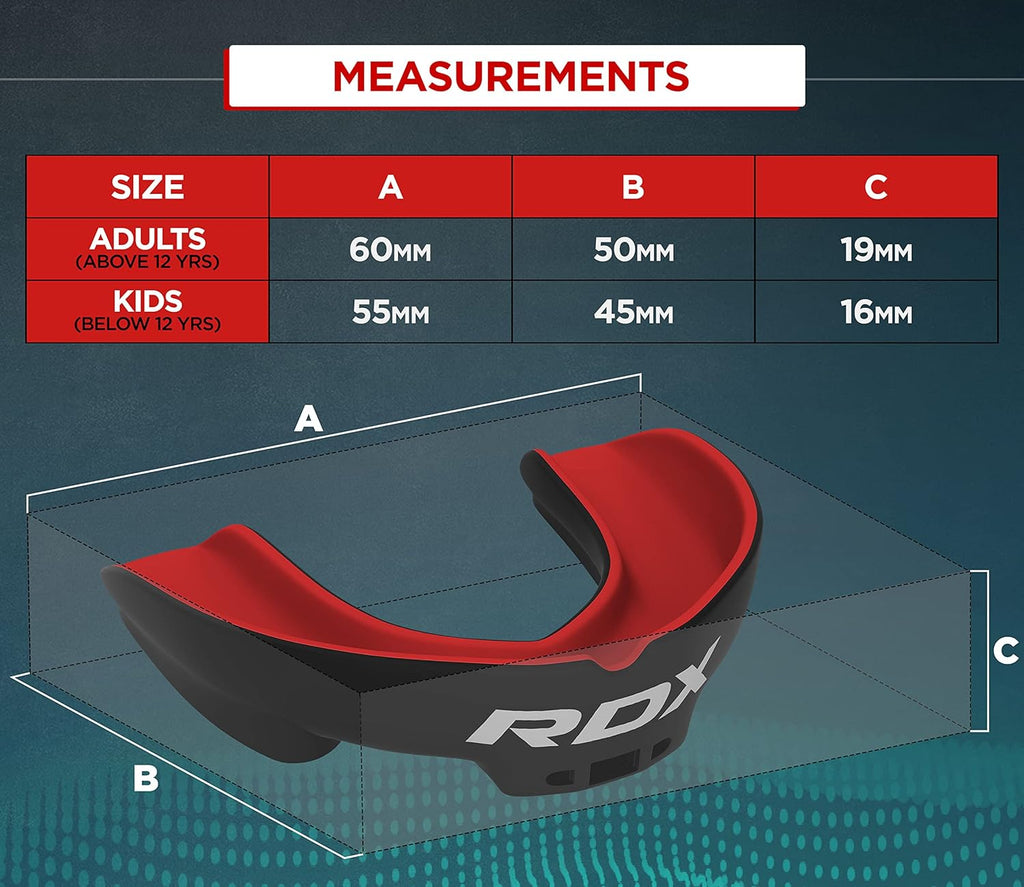 RDX Mouth Guard - Adult Gum Shield for Boxing, MMA, Kickboxing | Includes Storage Case, Perfect for Ages 12+