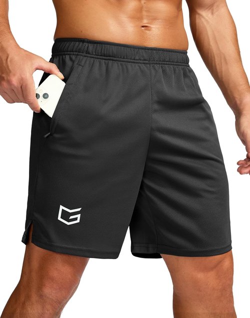 G Gradual Men's Workout Running Shorts - Quick Dry, Lightweight Gym Shorts with Zip Pockets | 5"/7"/9" Sizes