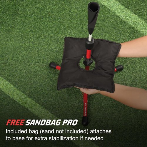 BaseGoal Kids Baseball Tee - Adjustable Height Youth Teeball Set for Softball & Baseball Play