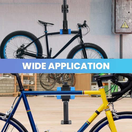 AMGSH Bike Repair Stand Wall Mount, Adjustable Bike Work Stand for Road & Mountain Bikes, Space-Saving Bicycle Repair Stand with Clamp, Wall Workbench Bike Mount for Bicycle Maintenance at Home, Sturdy Bike Stand for DIY Repair, Includes 4 Metal Expansion