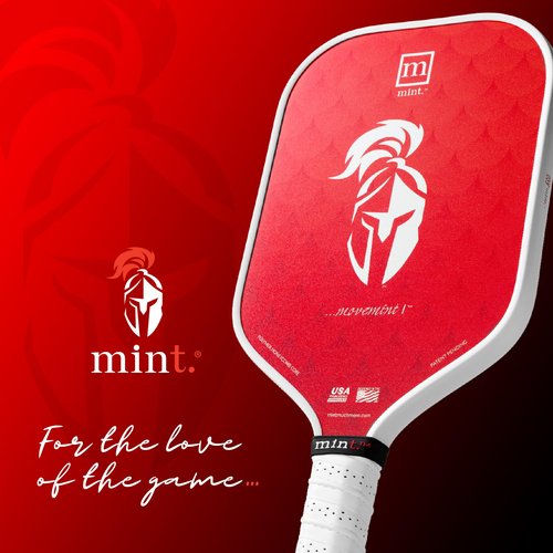 Carbon Fiber Pickleball Paddle Mint Movemint I – 16mm Polypropylene Core, Midweight Cold Pressed with Smooth Surface, TPE Edge Guard, USAPA Approved – Power & Control for All Skill Levels