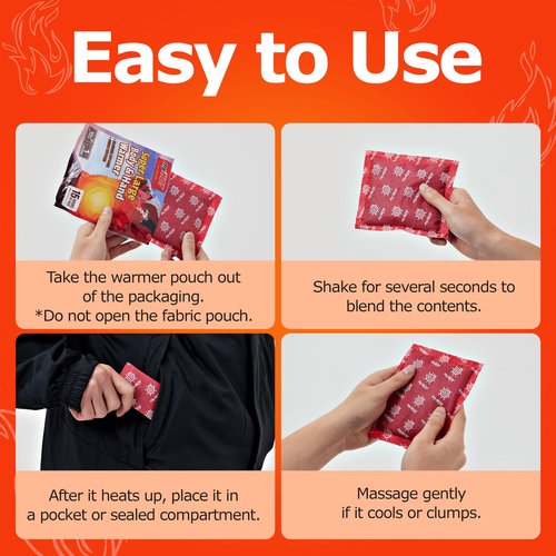 myHOT Long Lasting Hand Warmers & Body Heat Packs - Large Size (30 Count Bulk) - Up to 15 Hour Disposable Air-Activated Warmers for Cold Weather, Camping & Skiing - Made in Korea,
