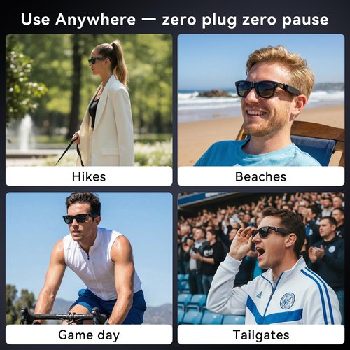 coolodd Wearable Power Bank for Ray-Ban Meta Smart Glasses (Gen 1 & 2,Wayfarer/Skyler/Headliner) & Oakley Meta HSTN – Ultra-Light Clip-On 370mAh Fast Charging Battery with USB-C Cable | Black