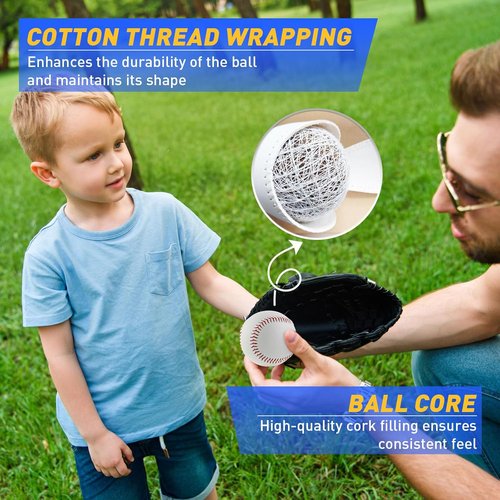 Gracfulcub Official Game Baseball - Perfect for Youth & Adult Training | Standard Size & Weight