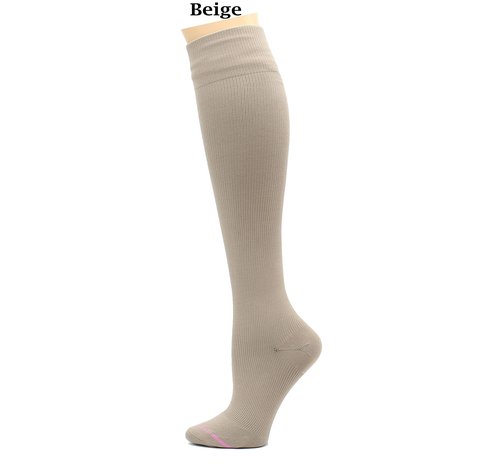 5 Pairs Dr. Motion Therapeutic Graduated 8-15mmHg Compression Women's Knee-hi Socks (Pack-Solid)