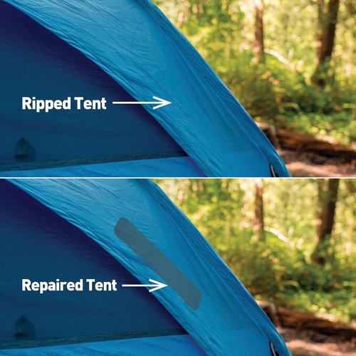 GEAR AID Tenacious Tape - 3” x 20” Fabric & Vinyl Repair Tape for Jackets, Tents & Gear - Gray