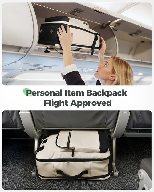 MATEIN Underseat Backpack - TSA Approved Personal Item Bag for Women | Removable Shoe Compartment & 15.6" Laptop Sleeve