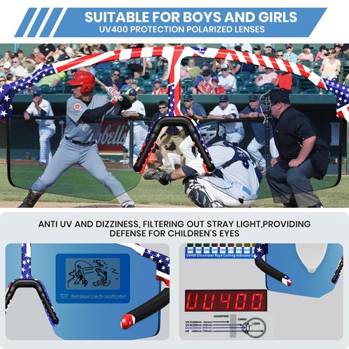 Polarized Sports Sunglasses for Men Women, UV400 Protection Outdoor Sunglasses for Running Cycling Golf Hiking Driving
