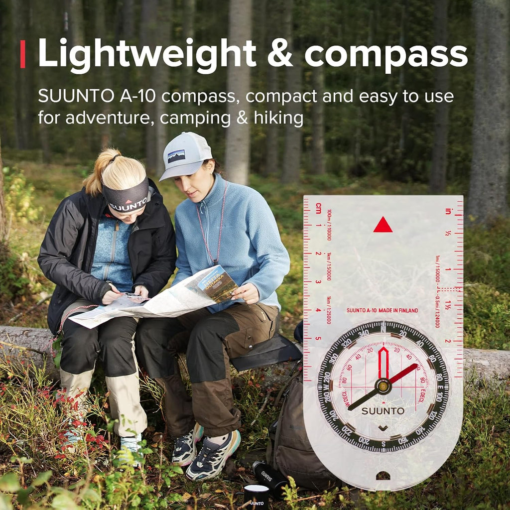 SUUNTO A-10 Compass - Compact & Easy-to-Use Hiking Compass for Outdoor Adventures