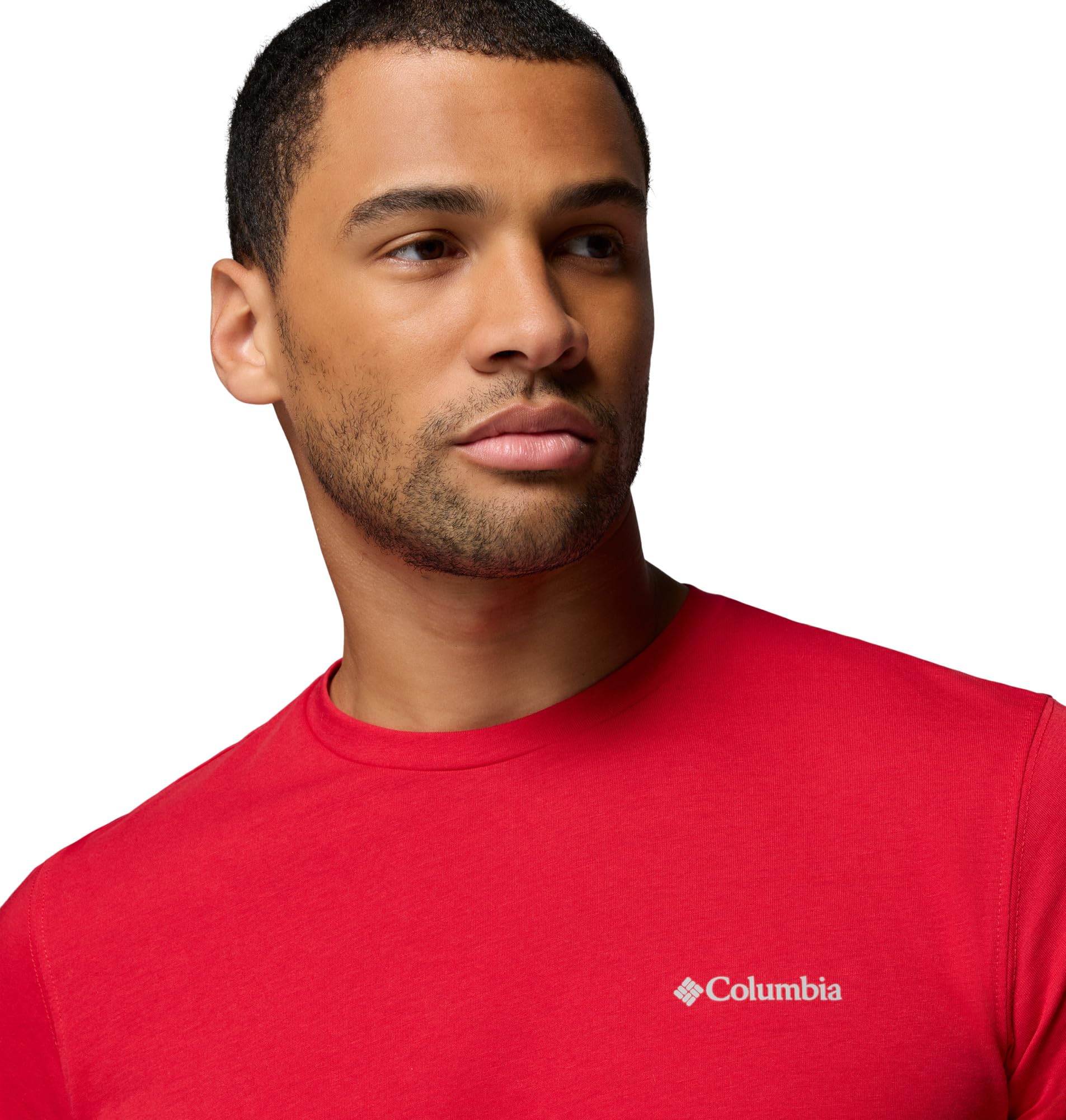 Columbia Mens Thistletown Hills Short Sleeve T-Shirt, Mountain Red, Small