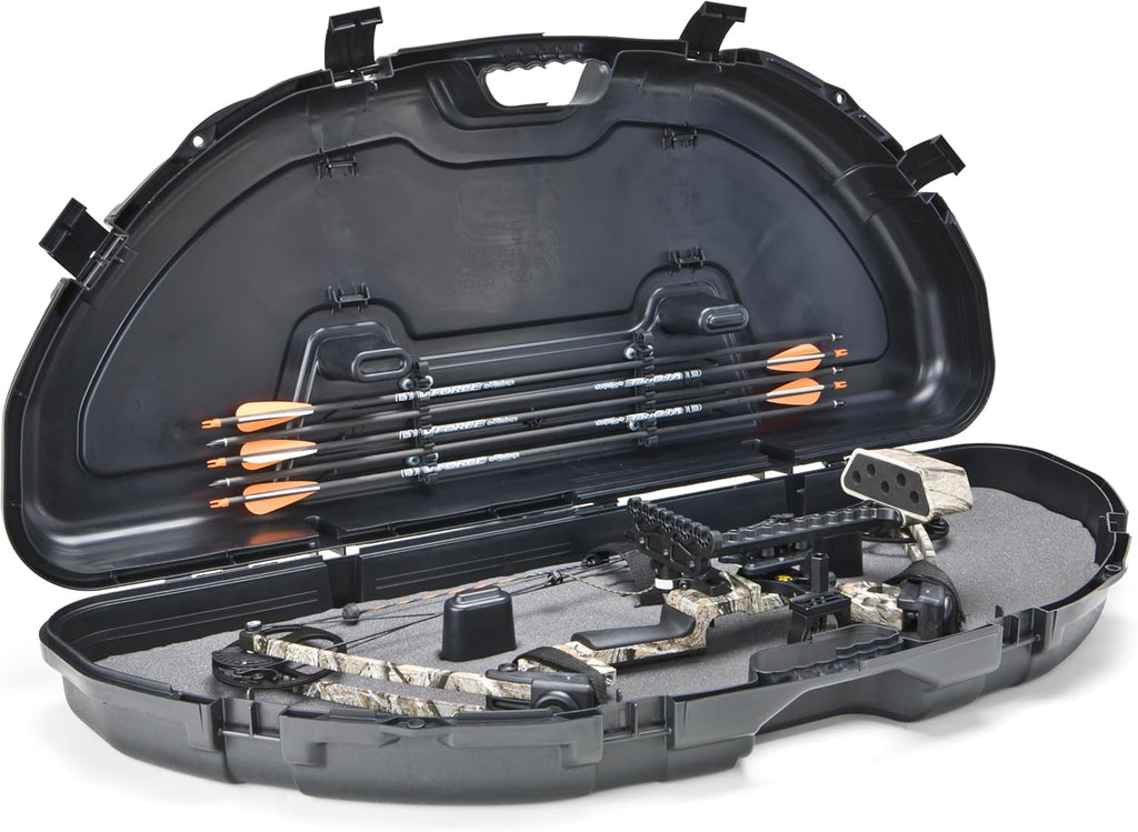 Plano Protector Compact Bow Case - Hard Black Bow Case for Up to 5 Arrows | Anti-Crush Archery Storage