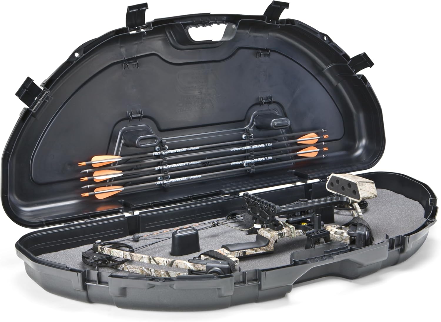 Plano Protector Compact Bow Case - Hard Black Bow Case for Up to 5 Arrows | Anti-Crush Archery Storage