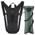 Outplea Tactical Hydration Pack Backpack with 3L Water Bladder for Men, Leakproof Military Rave Water Backpack for Running Hiking Cycling Jogging Festival, Black