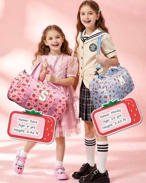 Elilier Dance Bag - Personalized Gym Bag for Girls | Shoe Compartment & Perfect Birthday Gift for Ages 3-12