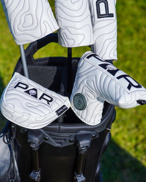 BIG TEETH Golf Blade Putter Cover Headcover Club Protector Par Putter Head Covers Magnetic Bar Closure for Scotty Cameron Taylormade Odyssey White Color