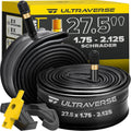 Ultraverse Bike Inner Tubes - Durable Butyl Rubber 27.5 x 1.75, 1.95, 2.10, 2.125 | Set of 2 for Mountain, Cruiser, City & E-Bikes