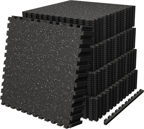 AIRHOP Exercise Equipment Mats - 0.56in Thick Interlocking Puzzle Tiles | 192 Sq Ft Gym Flooring, Heavy-Duty EVA Foam, 24 x 24in