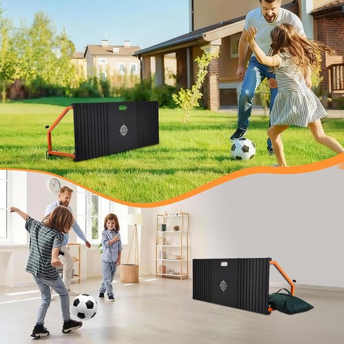 CAROD Soccer Rebounder Board - 40" x 16" Portable Training Equipment with Two Angles & Sandbags | Ideal for Passing & Shooting Drills