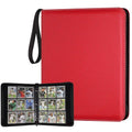 GERMUN Premium Zip Trading Card Binder - 9 Pocket PU Album for MTG, TCG & Sports Cards | Red, 720 Double-Sided Pockets
