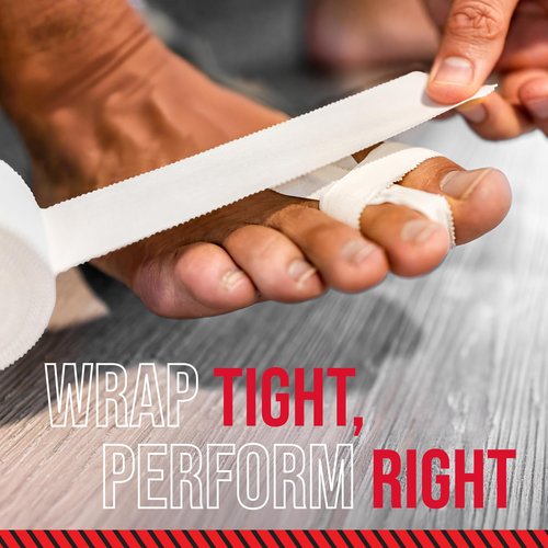 Ringside 1" Athletic Trainers Tape, Cotton Kinesiology for Combat Sports, Adhesive, for Men and Women, 1" x 30', White, 5 Pack