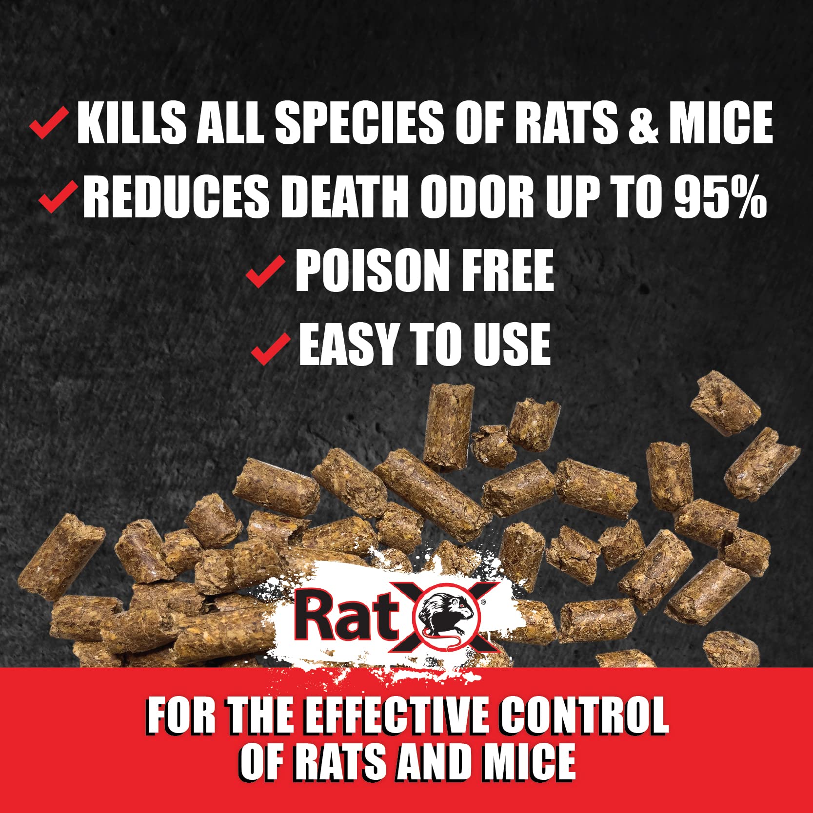 RatX All-Natural Humane Rat and Mouse 1 lb. Bag - EcoClear Products 620101
