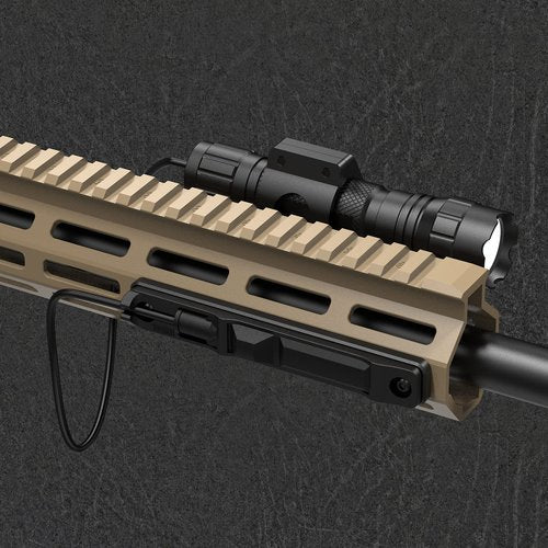 Feyachi Tape Pressure Switch Mount Plate for FL11 FL14 FL17 FL22 WL15 WL18 Tactical Flashlight and GL6 Green Laser Sight(MP22 for Mlok Systems, MP23 for Picatinny Rail)