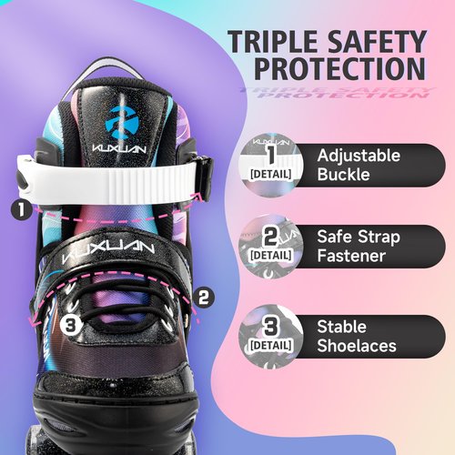 Roller Skates for Women, Adult Female Roller Skates Women Patines para Mujer with Light up Wheels