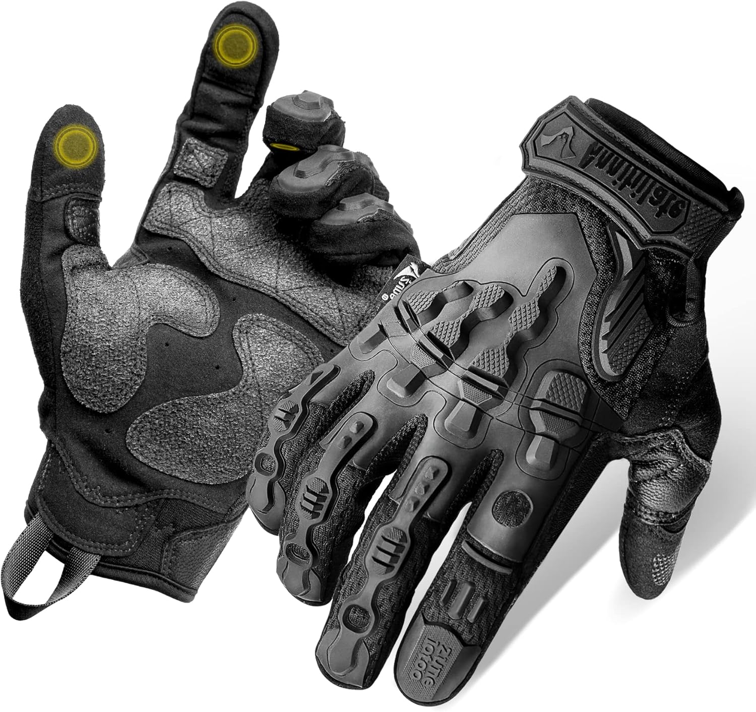 ZUNE LOTOO Tactical Touchscreen Gloves - Kevlar-Lined & TPR Impact Protection for Men | Black/Red/Green/Tan