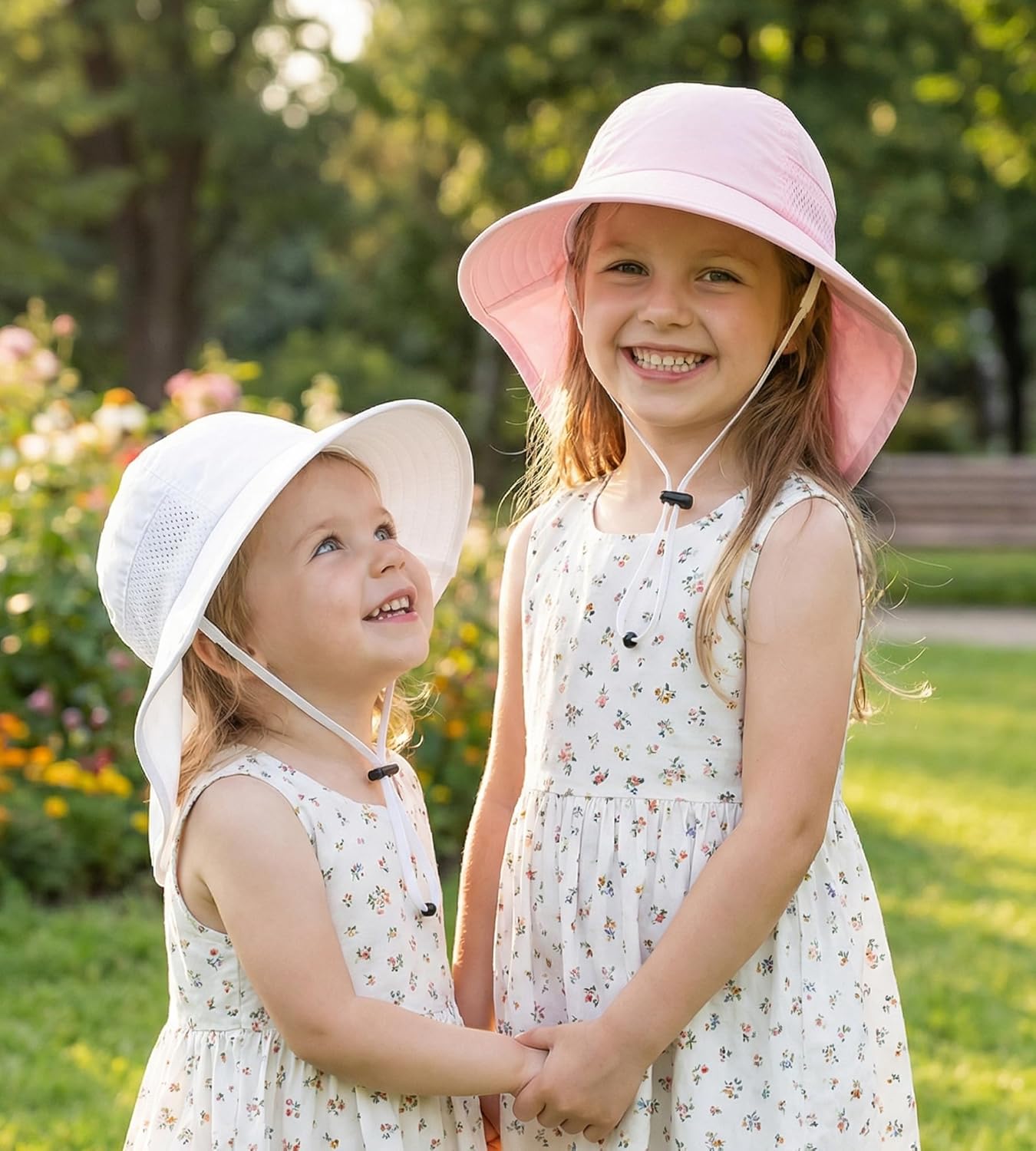 Skiennix Toddler Sun Hat - Adjustable Wide Brim Beach Hat for Kids Ages 0-14 Years | Summer Essential