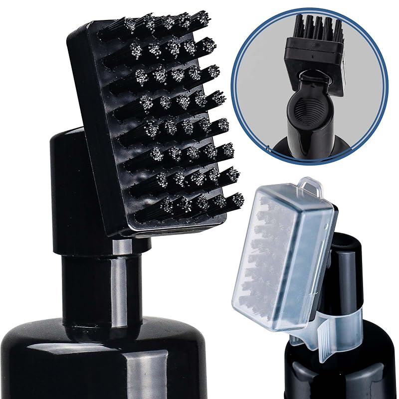 Golf Water Brush with Spray Bottle - 5 oz, Retractable Clip & Cover, Essential Golf Accessory (Variation: Golf Club Brush)
