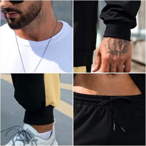Babioboa Men's Sweatsuits Set 2 Piece Warm Up Tracksuit Jogging Outfits Sports Fashion Running Clothing
