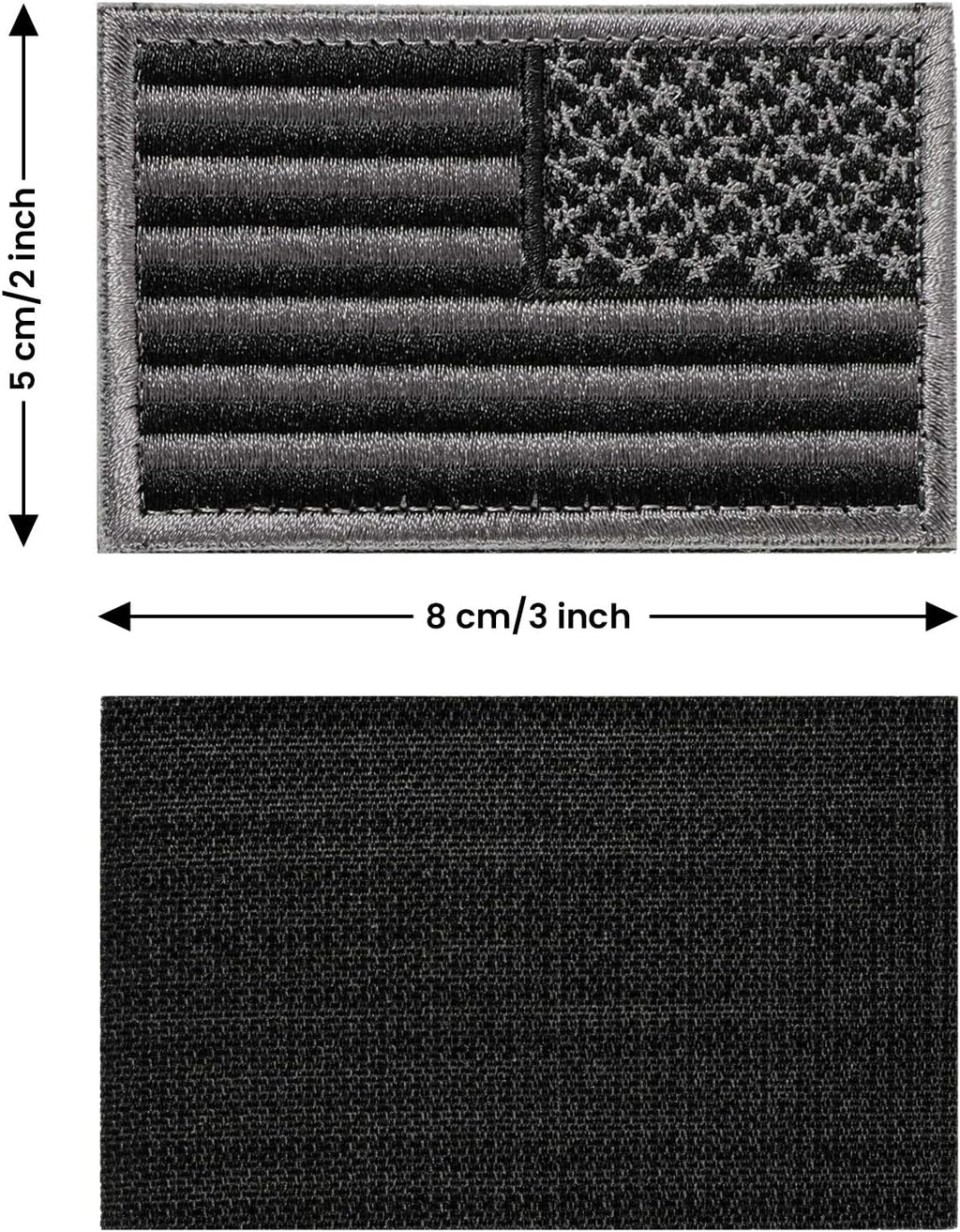 Skiennix Tactical USA Flag Patch - American Flag Emblem for Military Uniforms | 2-Pack Army Green