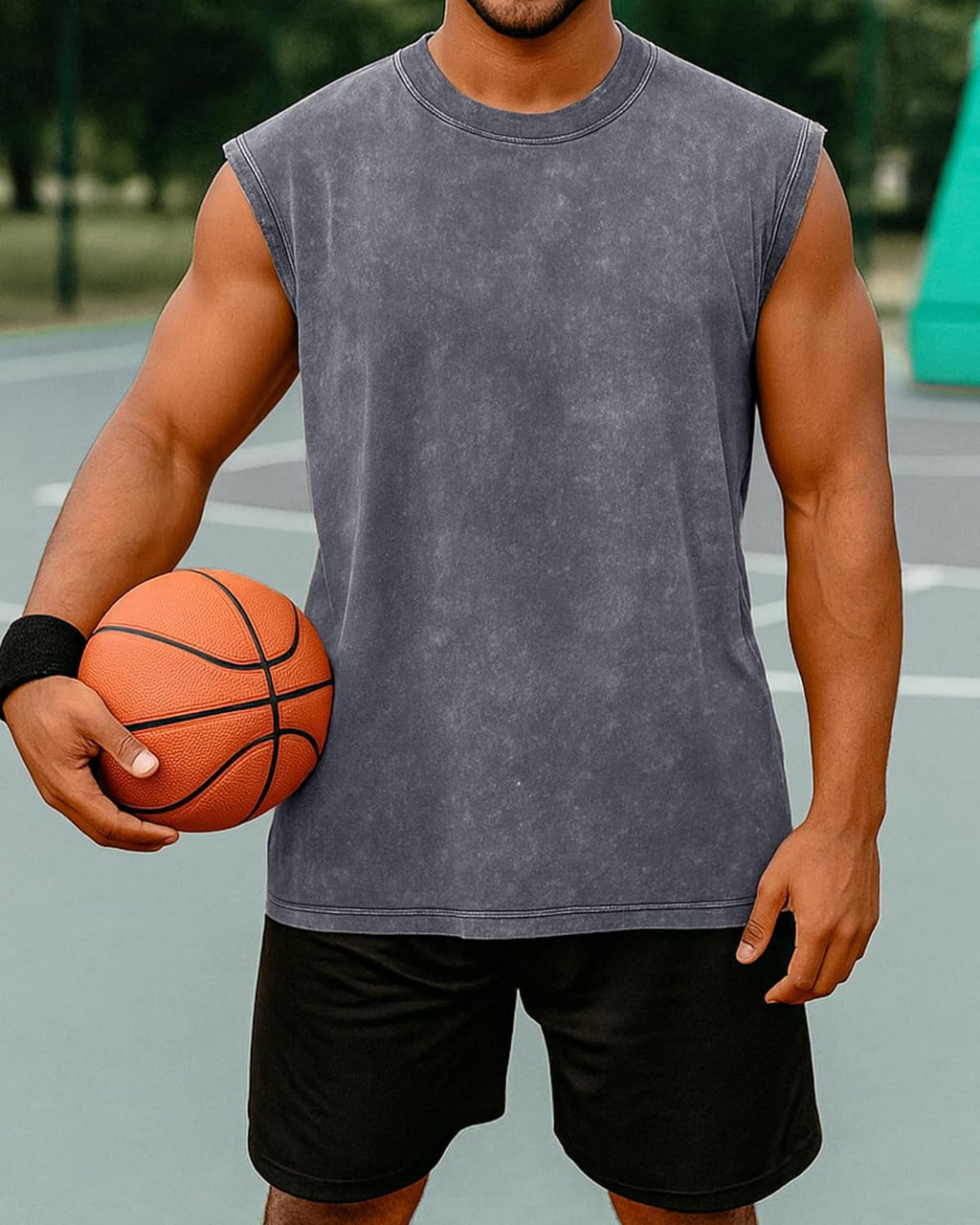 Skiennix Men's Sleeveless Muscle Tank Top - Comfortable Cotton Loose Fit Tee Shirt