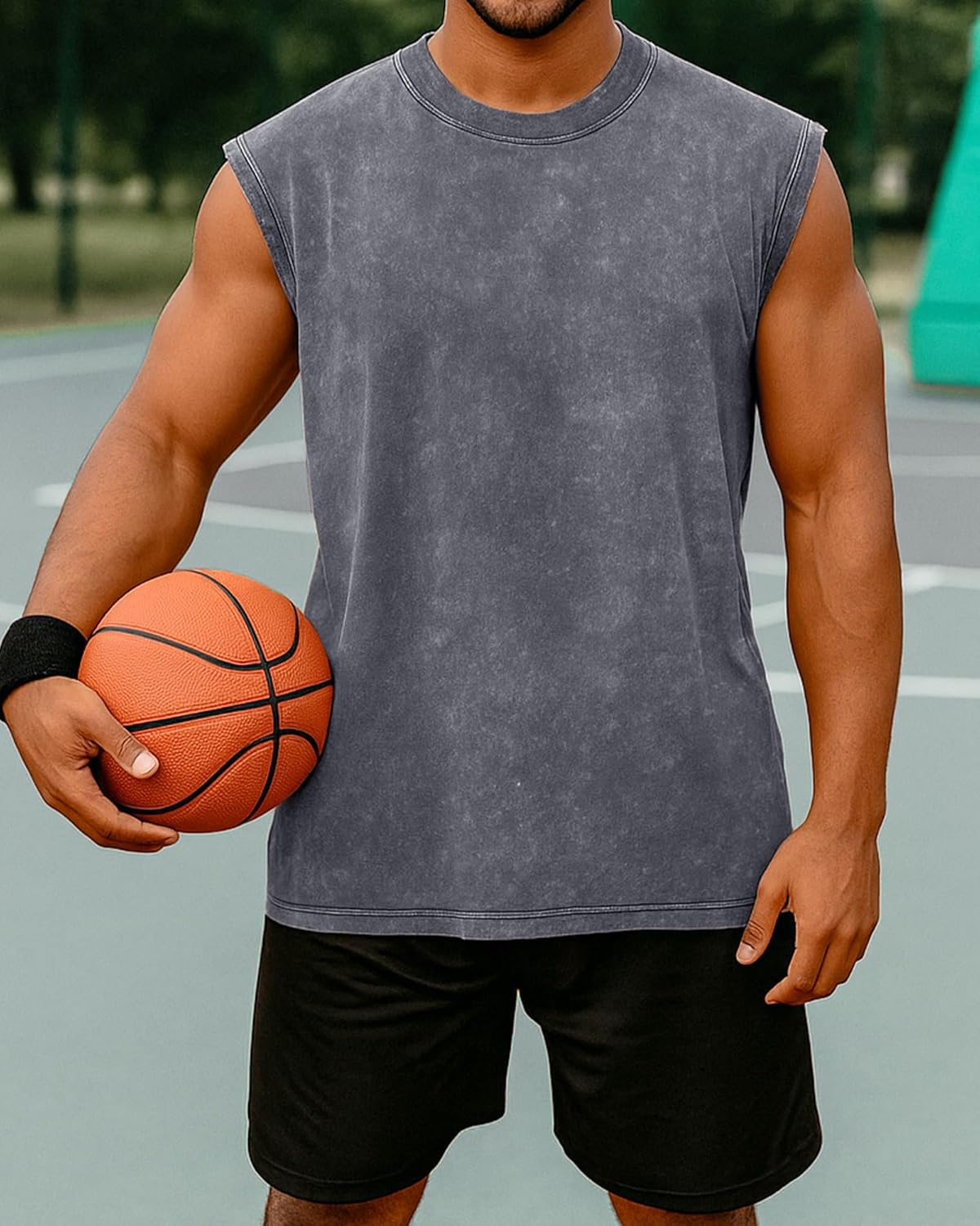 Skiennix Men's Sleeveless Muscle Tank Top - Comfortable Cotton Loose Fit Tee Shirt