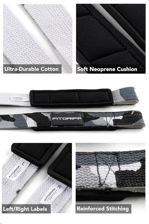 Fitgriff® Weightlifting Wrist Straps - Premium Cotton & Padded Support for Men & Women