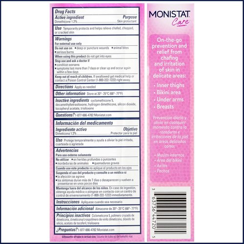Monistat Chafing Relief Powder Gel - Long-Lasting Anti-Chafing Protection for Bikini Area & Thighs | 1.5 Oz