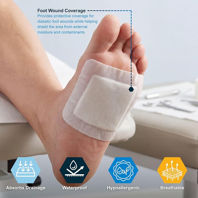 Waterproof Composite Island Dressing 6x6 in (Pack of 10) Sterile